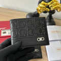 Ferragamo Black Premium Compact Wallet-thumb-0