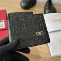 Ferragamo Black Premium Compact Wallet-thumb-0