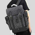 Coach Highend Black Leather Backpack-thumb-1