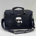 Karl Lagerfeld Black Duffle Bag-thumb-0