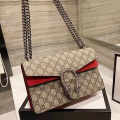 Gucci Basic Dionysus Beige & Red Shoulder Bag-thumb-0