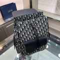 Dior Saddle Bag Black & White Backpack-thumb-2