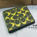 Coach Yellow Premium Compact Wallet-thumb-0