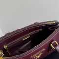 Prada Galleria Saffiano Wine Handbag-thumb-1