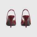 Gucci Wine Women's slingback pump with Horsebit Heels Sandals-thumb-4
