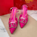 Valentino Pink Premium Quality Heels Sandals-thumb-0