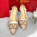 Valentino Golden Premium Quality Heels Sandals-thumb-0