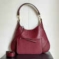 Gucci B Medium Hobo Embossed Wine Tote Bag-thumb-1