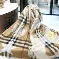 Burberry Designer Reversible All Weather Beige Silk Stole-thumb-4