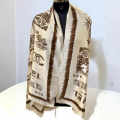 Chanel Designer Cream Silk Stole-thumb-0