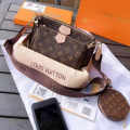 Louis Vuitton Multi Pochette Brown & Cream Sling Bag-thumb-0