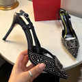 Valentino Black Premium Quality Heels Sandals-thumb-1