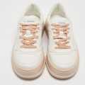 Gucci White GG Embossed Leather Low Top Sneakers-thumb-1
