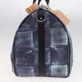 Louis Vuitton LV Damier Keepall Bandoulire Navy Blue Duffle Bag-thumb-1