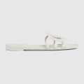 Gucci White Women's Interlocking G slide sandal-thumb-0