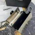 Chanel Metal Mini Silver Sling Bag-thumb-2