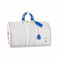 Louis Vuitton x NBA White Basketball Keepall 55 Antartica Bag-thumb-0