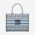 Miss Dior Book Blue Tote Bag-thumb-0