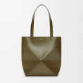 Loewe Puzzle Fold Green Tote Bag-thumb-0