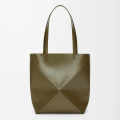 Loewe Puzzle Fold Green Tote Bag-thumb-1