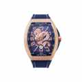 Franck Muller Vanguard Yachting Dragon Blue Dial with Diamond Bezel in Rose Gold V45YT-thumb-0