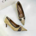 Celine Triomphe Canvas Pumps Heels Sandals-thumb-2