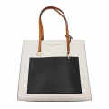 Marc Jacobs Women's Grind Colorblock  White Leather Tote Bag-thumb-0