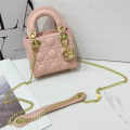 Lady Dior Mini Pink Cannage Lambskin Bag-thumb-0