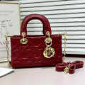 Lady Dior D-Joy Graphic Red Handbag-thumb-0