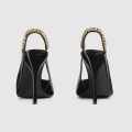 Gucci Signoria Black Slingback Heels Sandles-thumb-4