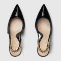 Gucci Signoria Black Slingback Heels Sandles-thumb-3