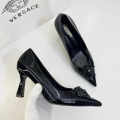 Versace La Medusa Black Heels Sandles-thumb-1