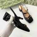 Gucci Horsebit Black Heels Sandles-thumb-1