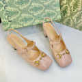 Gucci Horsebit Beige Heels Sandles-thumb-0
