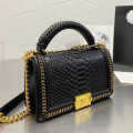 Chanel Le Boy Python Leather Bag-thumb-0