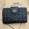 Coach Authentic Black Quarter Size Wallet-thumb-0