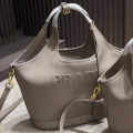 Prada Embossed Logo Beige Bucket Bag-thumb-0