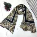 Dior Premium Quality Black & Cream Silk Stole-thumb-0