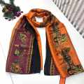 Hermes Premium Quality Orange Silk Stole-thumb-0
