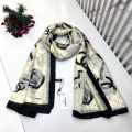 Chanel Premium Quality White Silk Stole-thumb-0