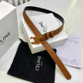 Celine Triomphe Brown Leather Belt-thumb-0