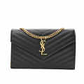 YSL Envelope Style Black Sling Bag-thumb-0