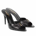 Saint Laurent Black Patent Leather Babylone Mules-thumb-0