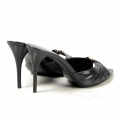 Saint Laurent Black Patent Leather Babylone Mules-thumb-3