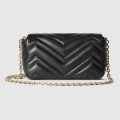 Gucci Matelasse Super Mini GG Black Marmont Bag-thumb-2