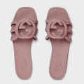 Gucci Beige Women's Interlocking G slide sandal-thumb-2