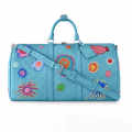 Louis Vuitton x Yayoi Kusama Blue Duffle Bag-thumb-0