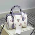 Coach Rowan Crossbody Purple Bag with Floral Print-thumb-0