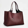 Tod's Boston Coffee Leather Tote Bag-thumb-1