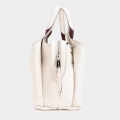 Tod's Boston White Leather Tote Bag-thumb-3
